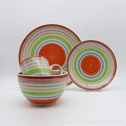 Северный стиль глазурь пластины и чаша фарфоровая посуда